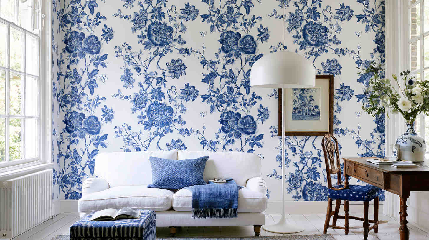 Blue and White Wallpaper: 30+ Stunning Design Ideas